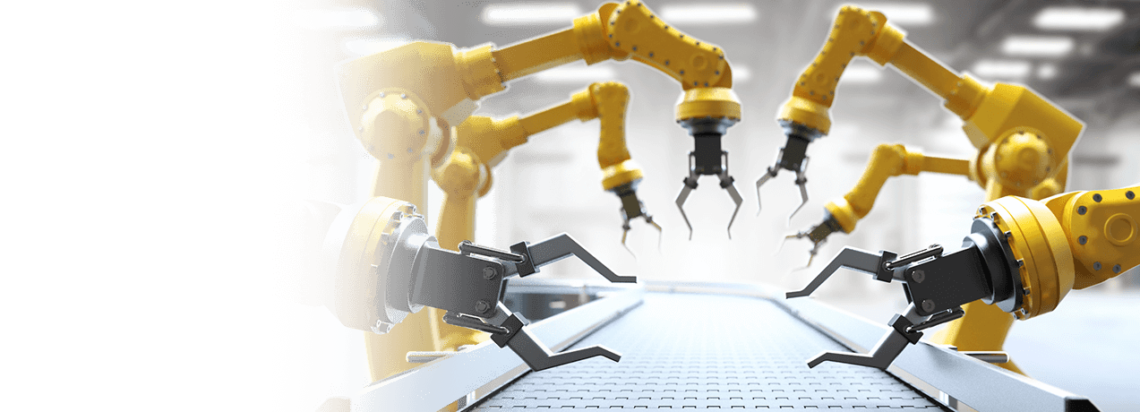 Taśmociąg z narzędziami w hali produkcyjnej